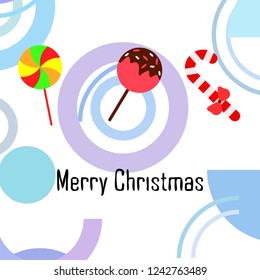 Christmas card, Christmas candy, vector background