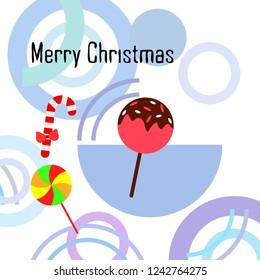 Christmas card, Christmas candy, vector background