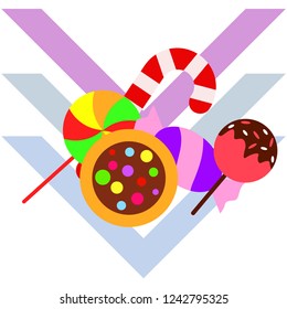 Christmas card, Christmas candy, vector background