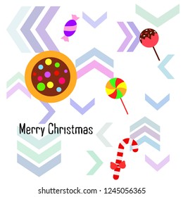 Christmas card, Christmas candy, vector background Christmas card, Christmas candy, vector background
