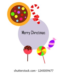 Christmas card, Christmas candy, vector background