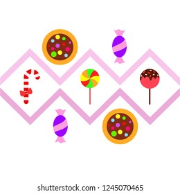 Christmas card, Christmas candy, vector background