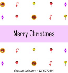 Christmas card, Christmas candy, vector background