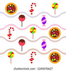 Christmas card, Christmas candy, vector background