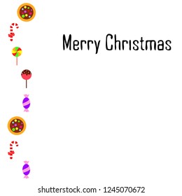 Christmas card, Christmas candy, vector background