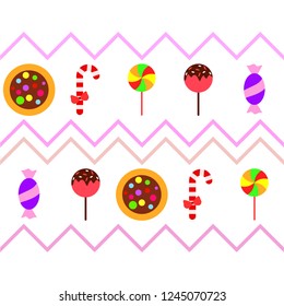 Christmas card, Christmas candy, vector background
