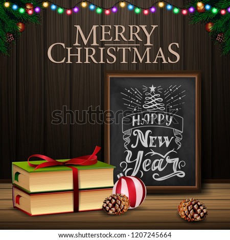 christmas card chalkboard christmas book on stock vector royalty christmas card book