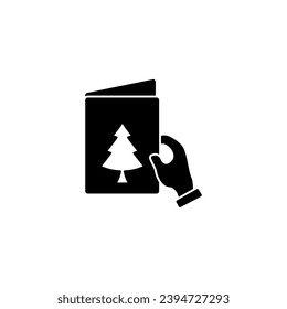 christmas card concept line icon. Simple element illustration. christmas card concept outline symbol design.
