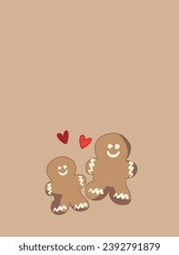 Christmas card. Christmas cookies. Postcard