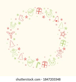 Weihnachtskarte mit Kopienraum. Vektorgrafik