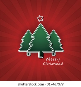 Christmas Card or Cover Template Design with Merry Christmas Text