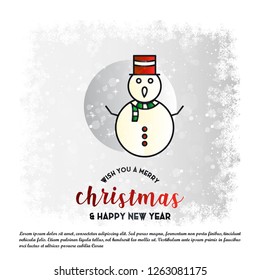 Christmas card with creative design vector