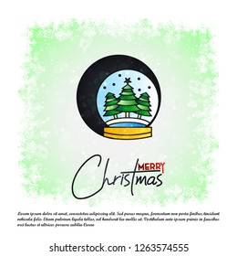 Christmas card with creative design vector