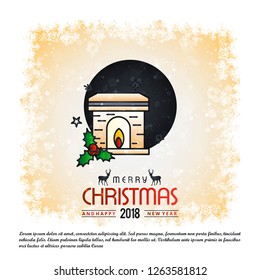 Christmas card with creative design vector