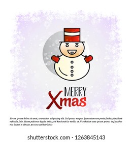Christmas card with creative design vector
