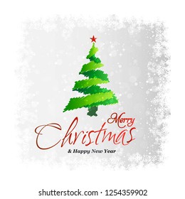 Christmas card with creative elegant design and light background vector