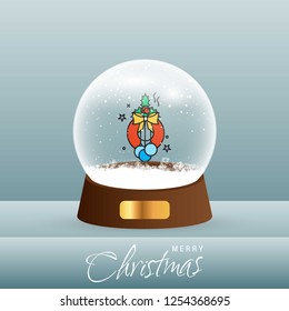 Christmas card with creative elegant design and light background vector