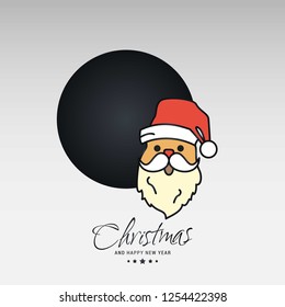 Christmas card with creative elegant design and light background vector