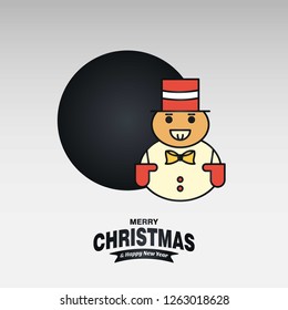Christmas card with creative elegant design and light background vector