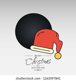 Christmas card with creative elegant design and light background vector