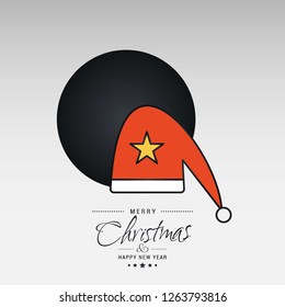 Christmas card with creative elegant design and light background vector