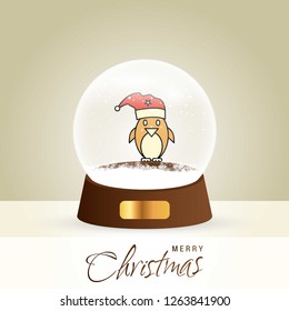 Christmas card with creative elegant design and globe also with golden background vector
