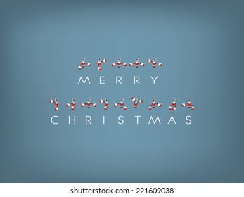 Christmas card with creative message in semaphore code. Eps10 vector illustration