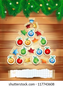 Christmas card, custom background. Vector