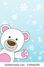 Christmas card with cute bear