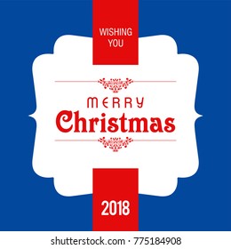 Christmas card with dark blue background 