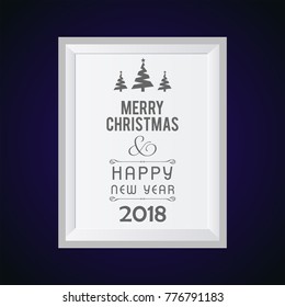Christmas card with dark purple background