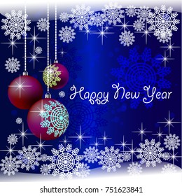 Christmas card with Christmas decoration