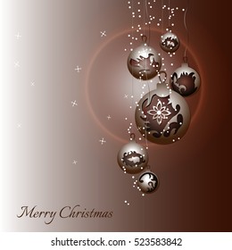 Christmas card with christmas decorations.