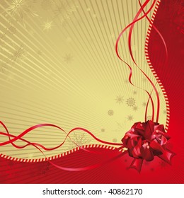 Christmas card with decorations and copy space