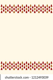 Christmas card with decorative trees and copyspace. Vector.