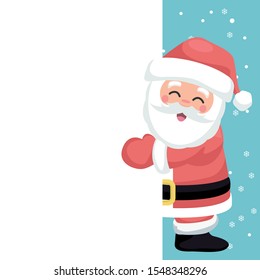 Christmas card for dedication of happy Santa Claus