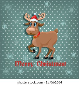 Christmas card with a deer