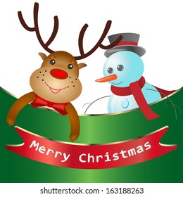 Christmas card with deer