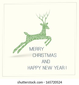 Christmas Card with Deer