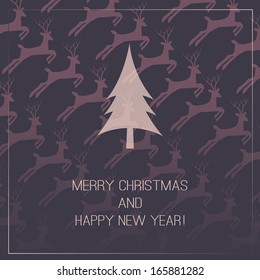 Christmas Card with Deer