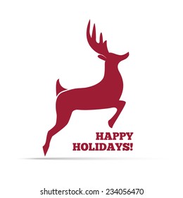 Christmas card with deer