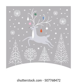 Christmas card, Christmas deer
