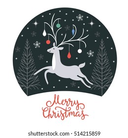 Christmas card, Christmas deer