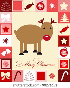 Christmas card with deer