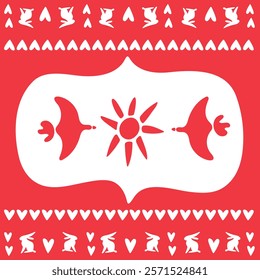 christmas card with deer and stars