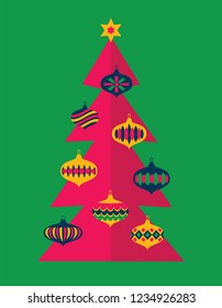 Sketched Christmas Tree Design Against White Stock Vector (Royalty Free ...