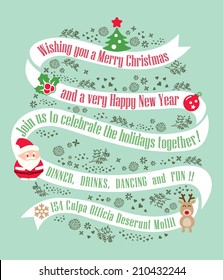 christmas card design background vector