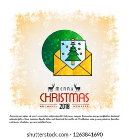Christmas card design with elegant design and elegant background