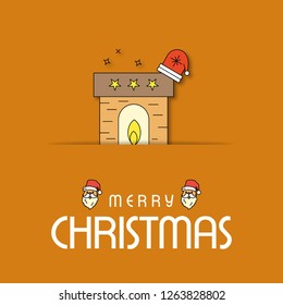 Christmas card design with elegant design and blue background ve