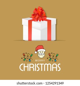 Christmas card design with elegant design and brown background v